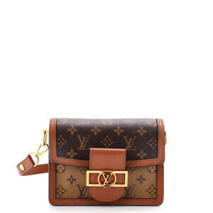 Louis Vuitton Mini Dauphine Shoulder Bag Reverse Monogram Canvas